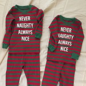 Boy or girl twin pj sets- split sizes 12 & 18 mo